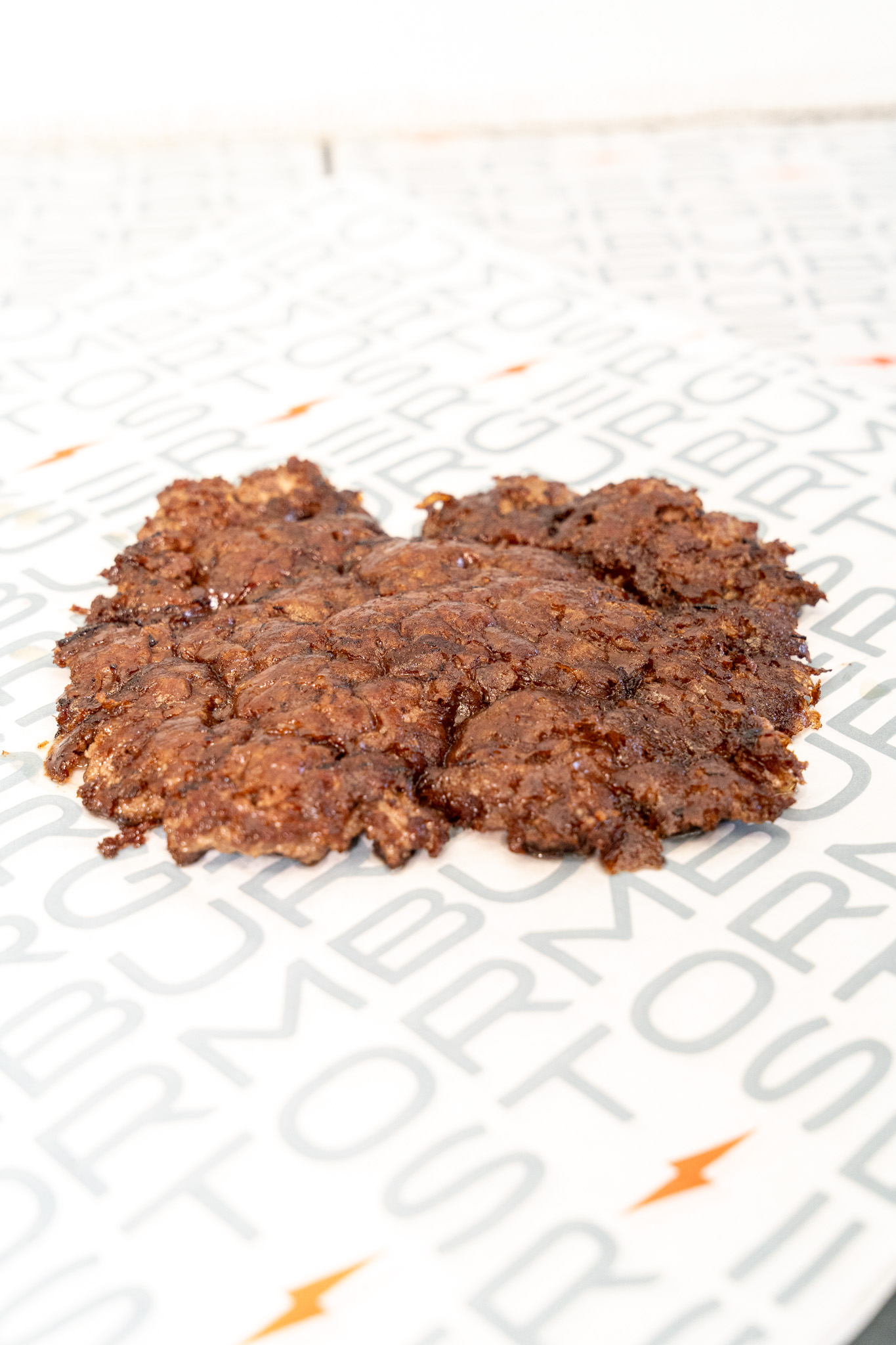 Unseasoned doggy patty from the StormBurger secret menu in Inglewood and Long Beach