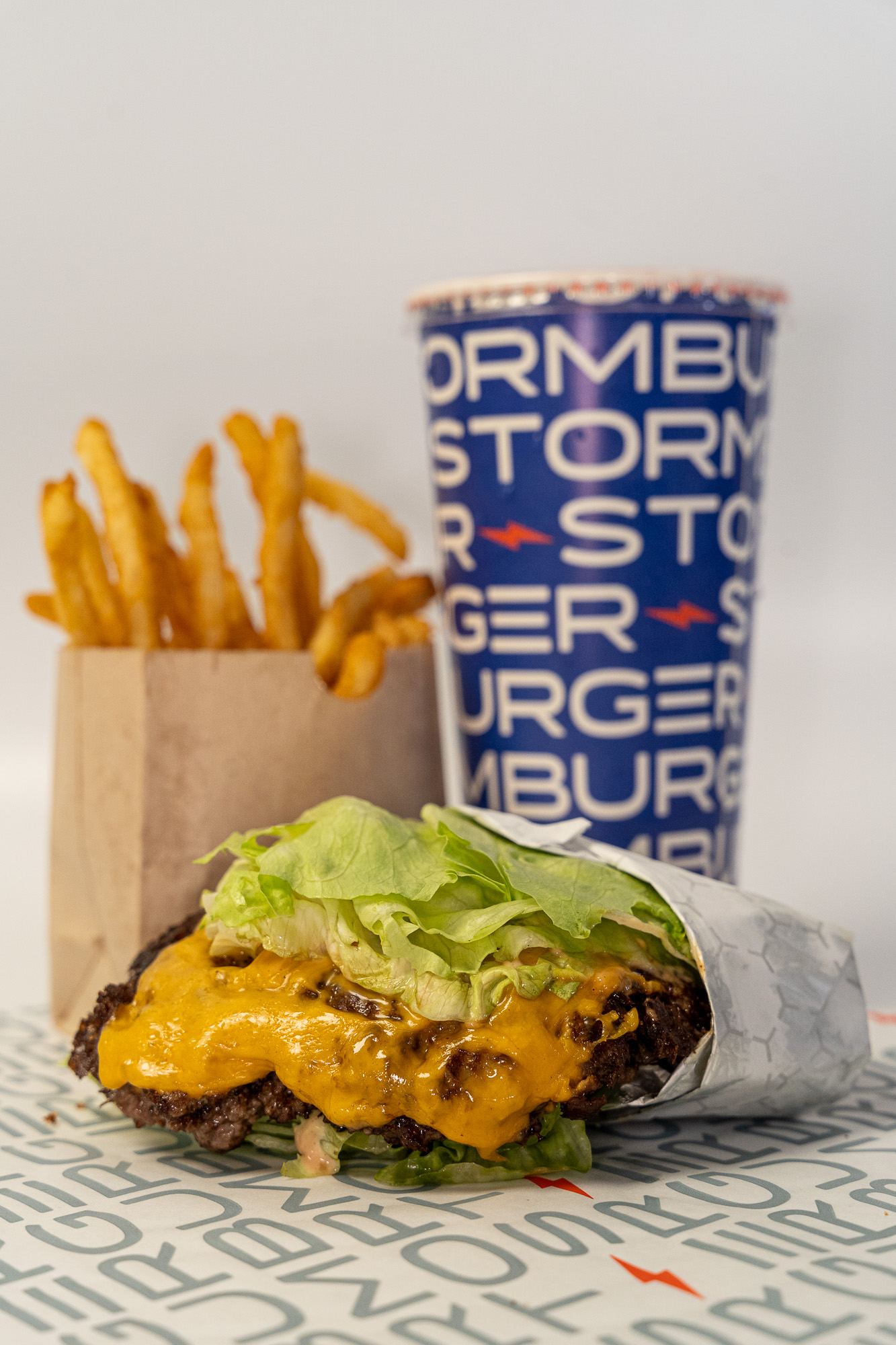 Lettuce wrap smash burger with Storm Sauce at StormBurger in Inglewood and Long Beach